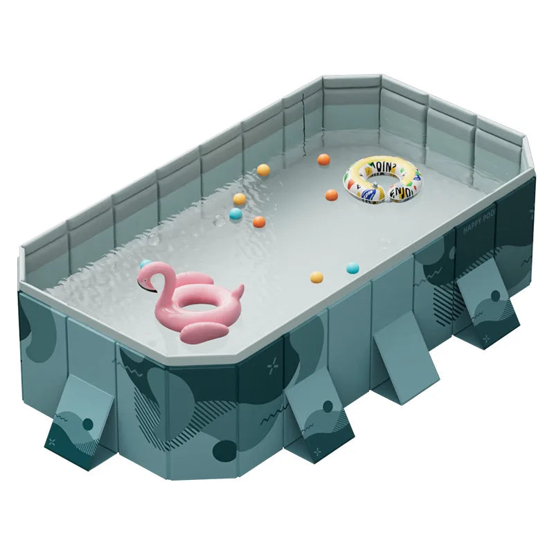 Family Edition Simple Pool Thickened Wear Resistant Inflatable Pool Outdoor Non Inflatable Playpool Children'S Home Pool Foldable