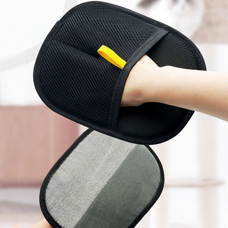 Reusable Pet Hair Removal Gloves With Static Lint Brush