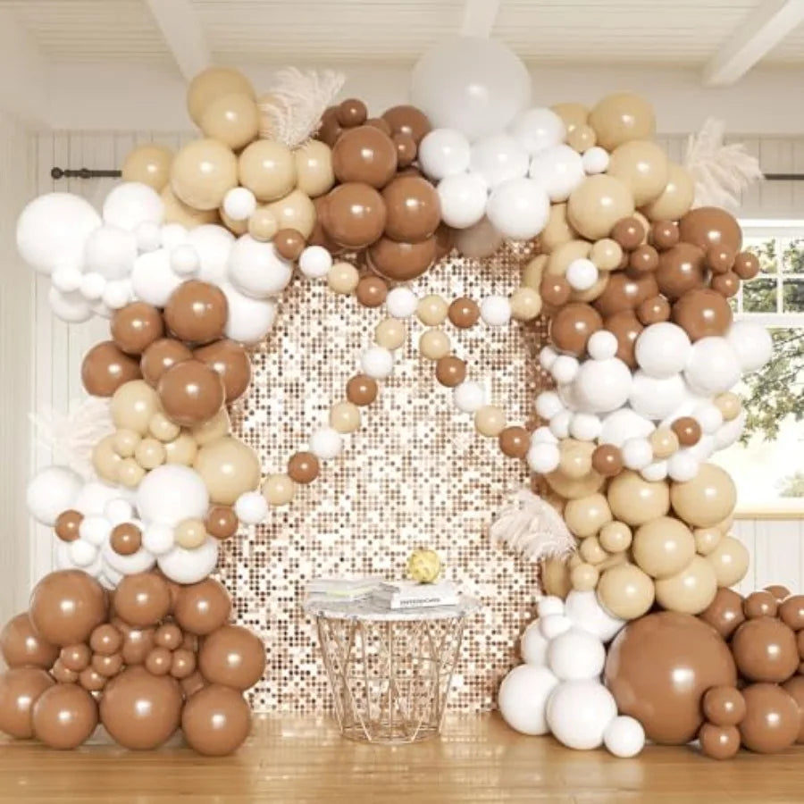 Premium Balloons Arch Kit With Confetti And Chrome Balloons