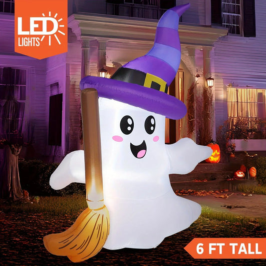 Joyfy LED Ghost Outdoor Inflatable Halloween Seasonal Yard Decor