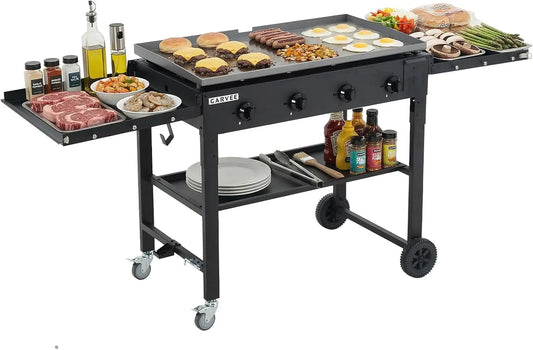 Tacleekii Four Burner Propane Flat Top Griddle for Outdoor Cooking