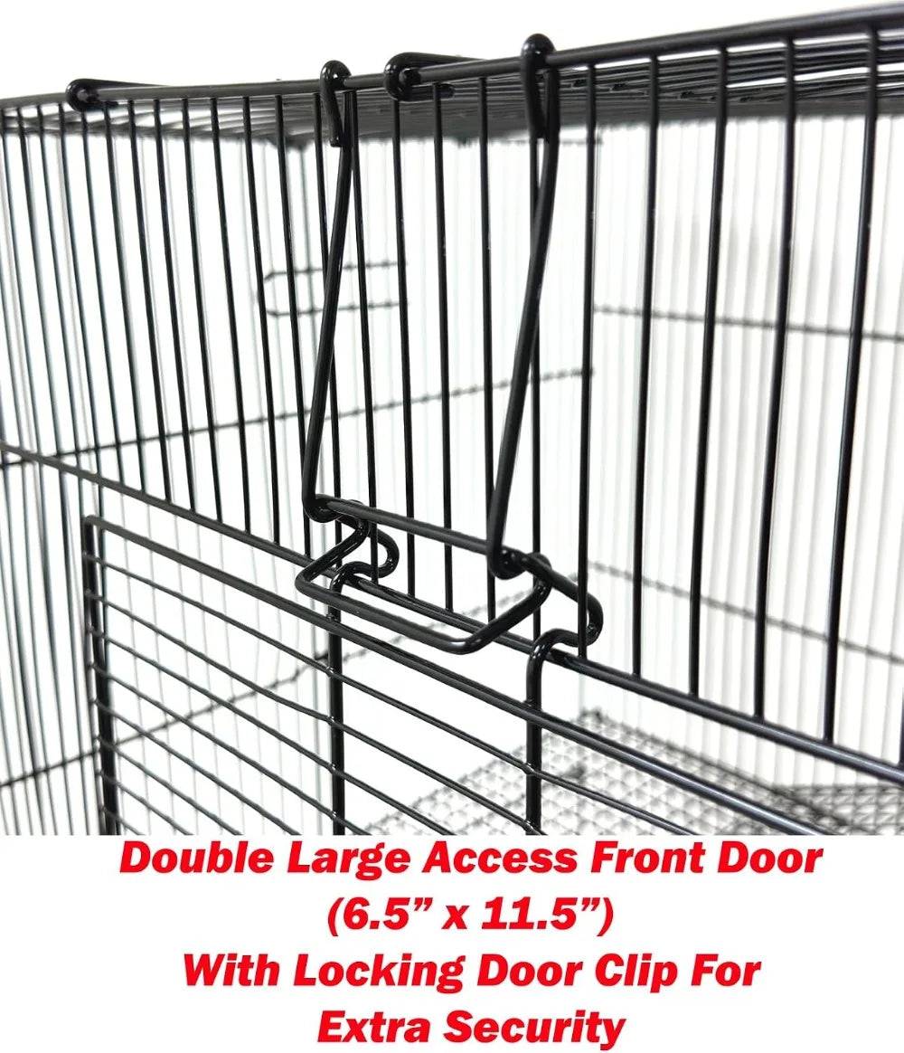 3 Tier Portable Collapsible Metal Travel Cage For Small Animals
