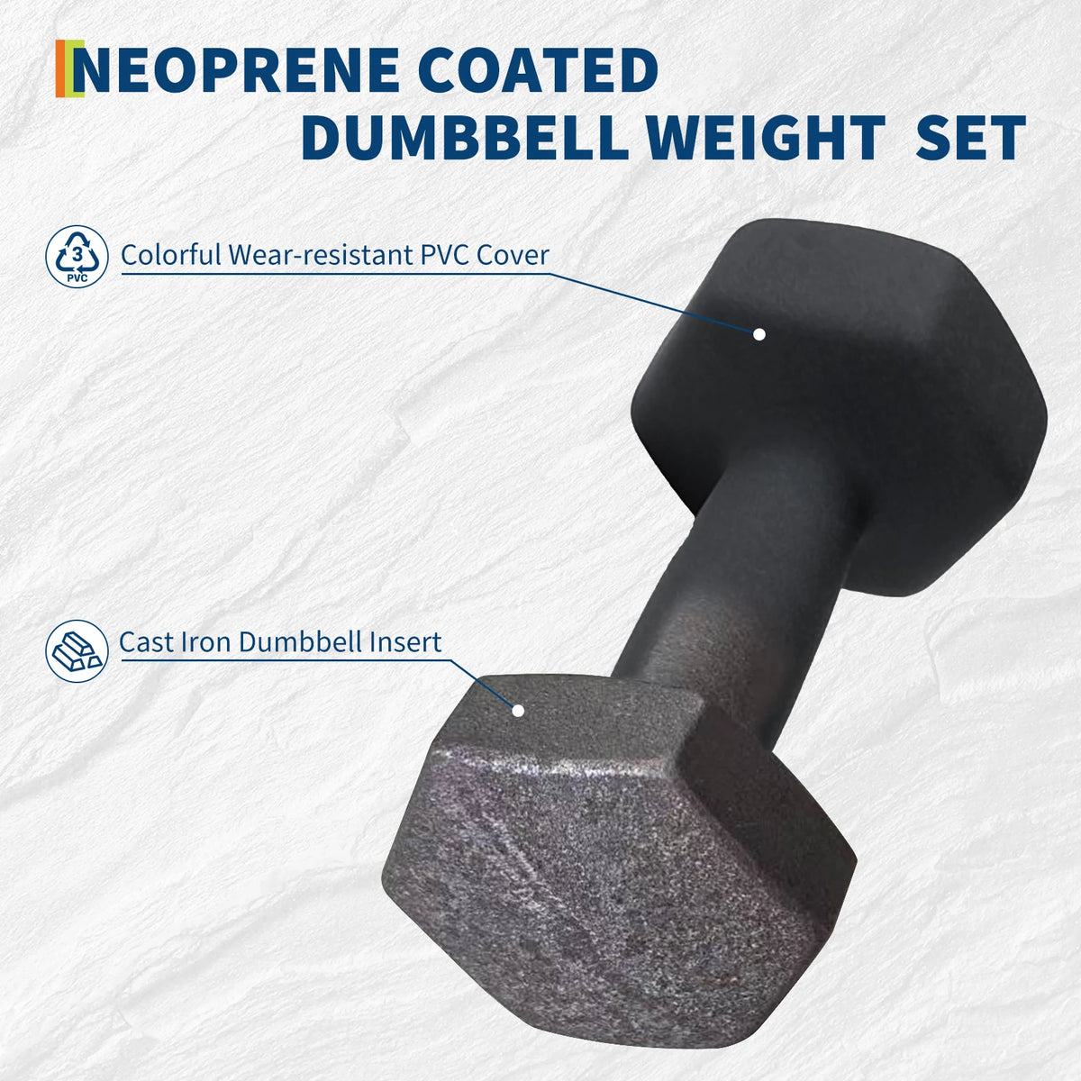 Amkui Neoprene Dumbbell Set With Storage Rack For Strength Training