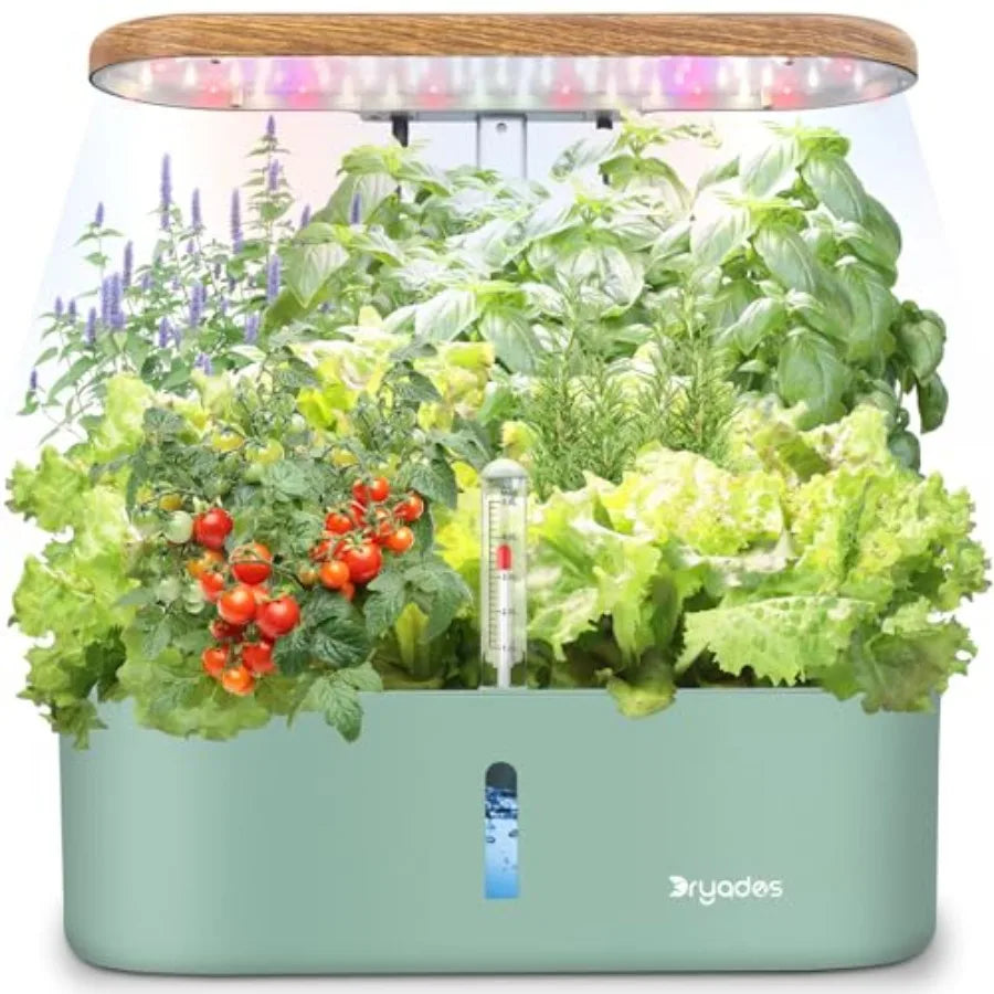 Modern Indoor Hydroponic Herb Garden System With LED Grow Light