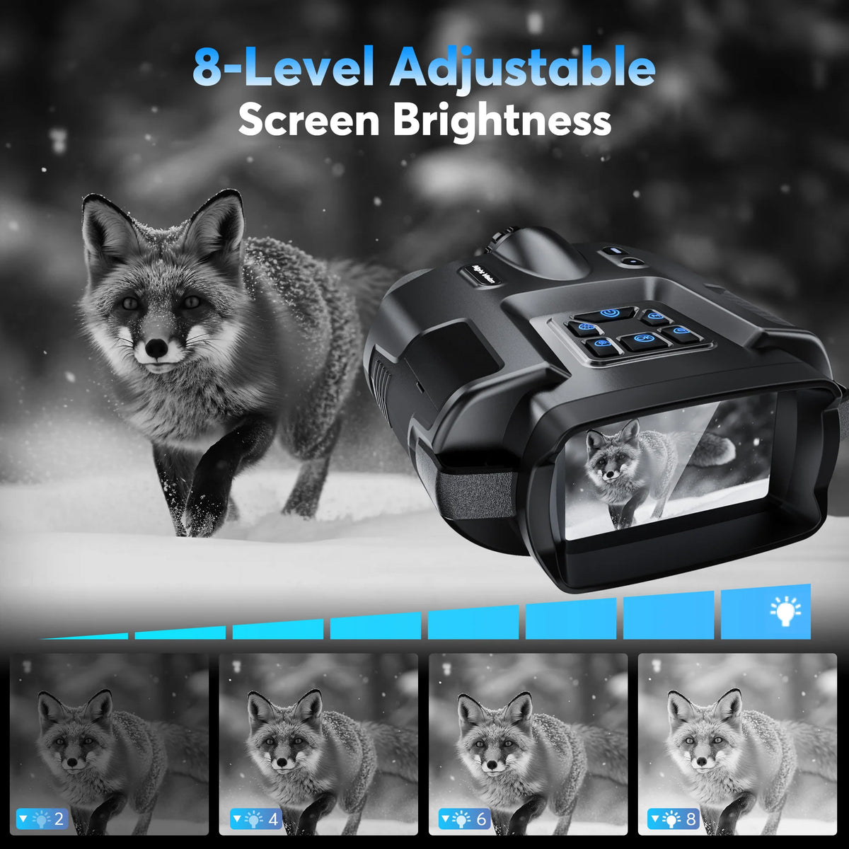 DIYIMIN Night Vision Binoculars 8X Infrared 600M Rechargeable