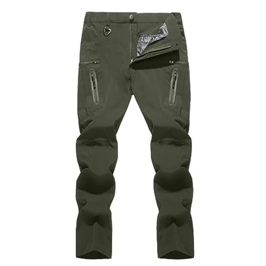 Men's Lightweight Hiking Tactical Pants Waterproof Quick Dry Cargo Work Rain Outdoor Pants 8 Pockets