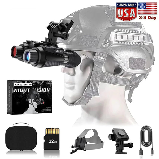 GOYOJO Rechargeable Hands Free Head Mounted Night Vision Goggles