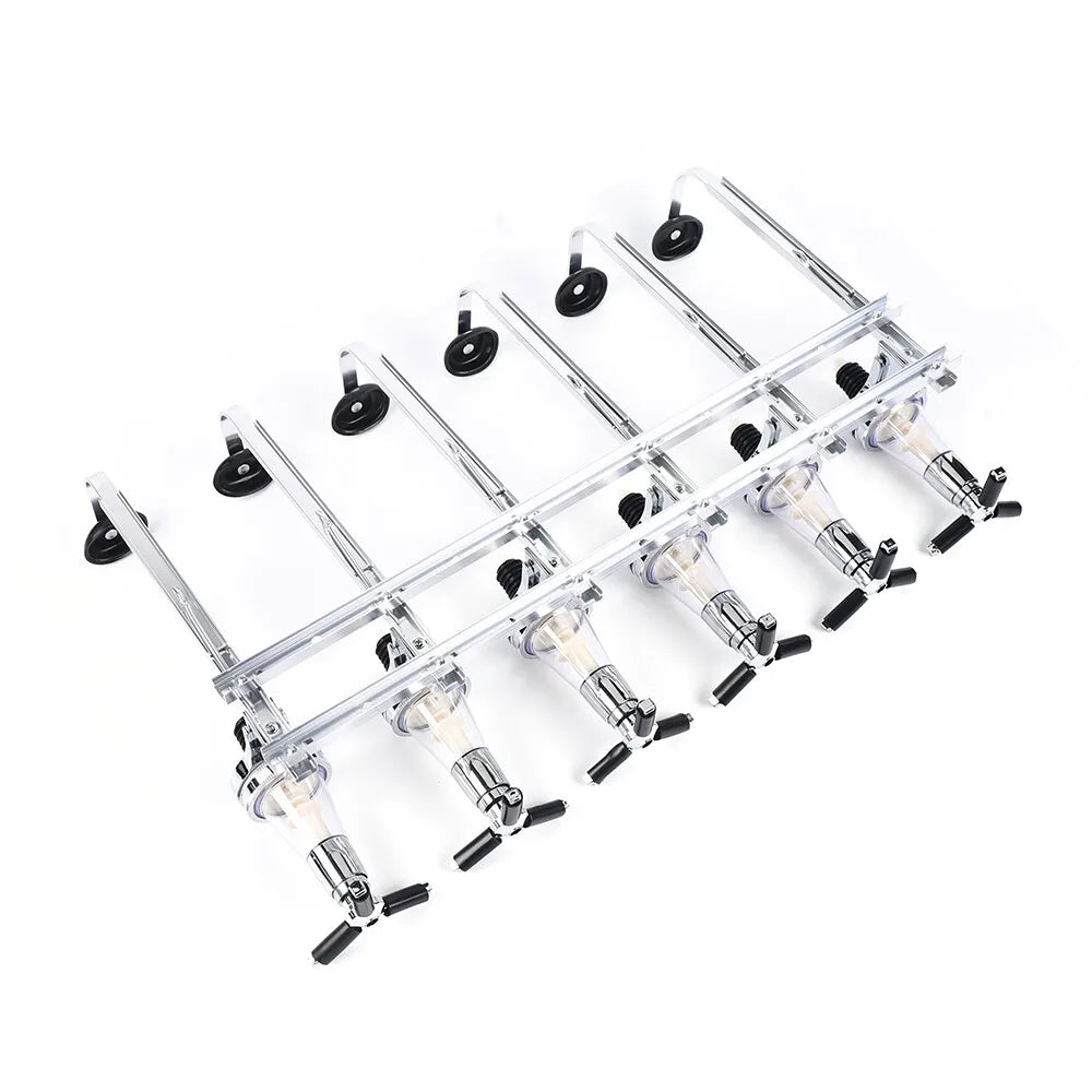 6-Bottles Alcohol Liquor Dispenser Stand Wall Mounted Drink Beer Wine Bar Butler 53*11*36cm