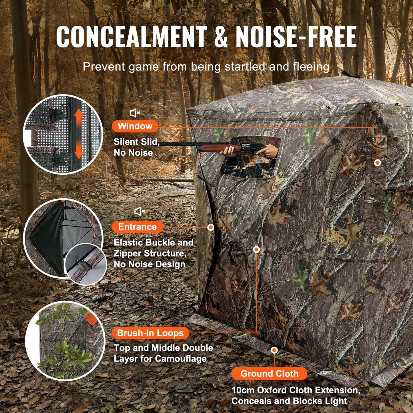 SucceBuy See Through Mesh Ground Hunting Blind For Wildlife Watching