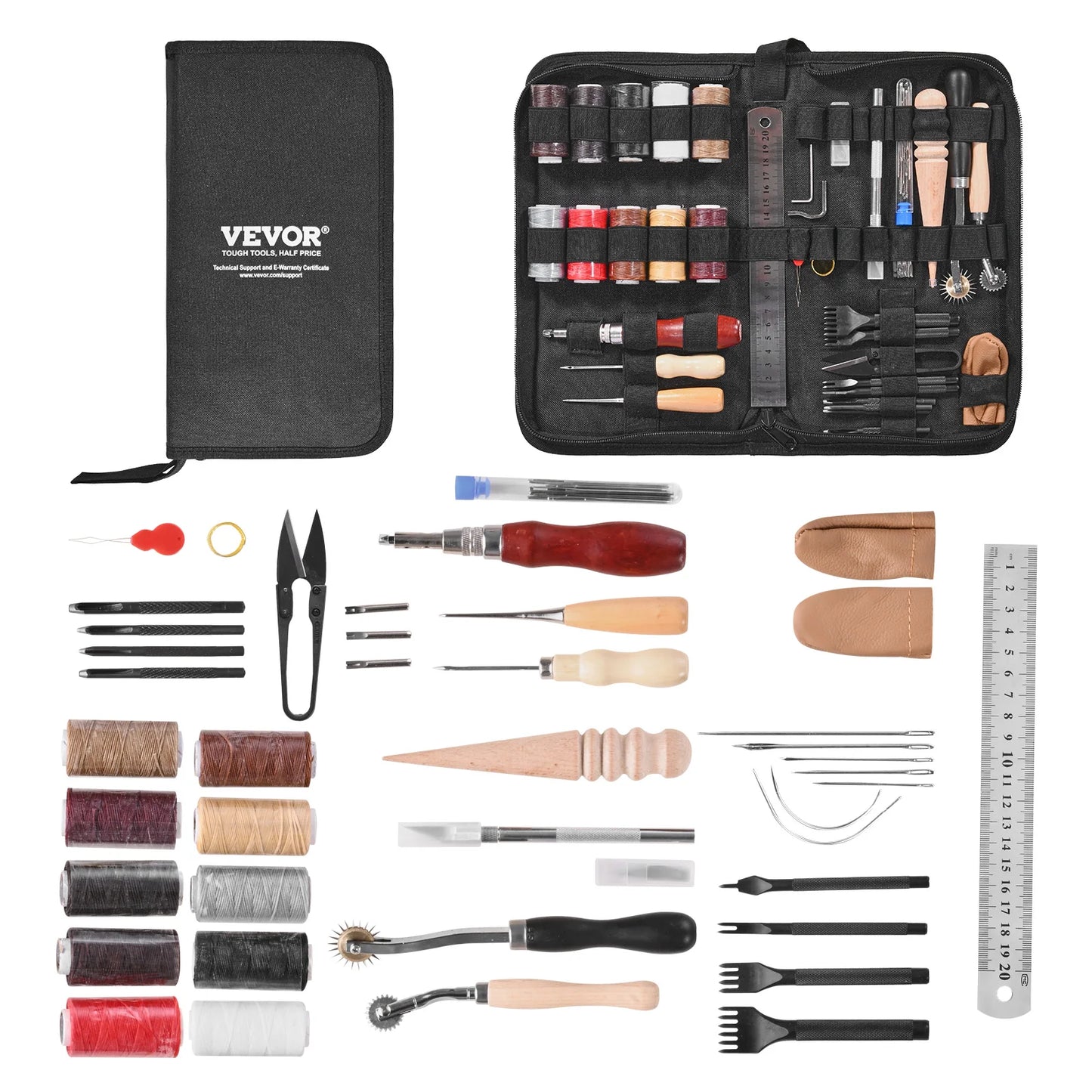 SucceBuy Leather Craft Tools Kit For Punching And Carving