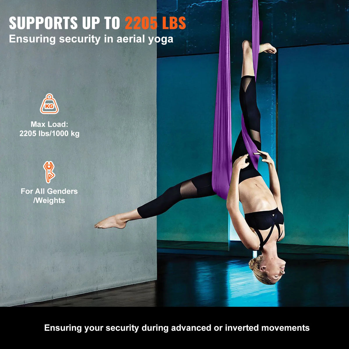 VEVOR Premium Nylon Aerial Yoga Hammock And Swing Fitness Kit