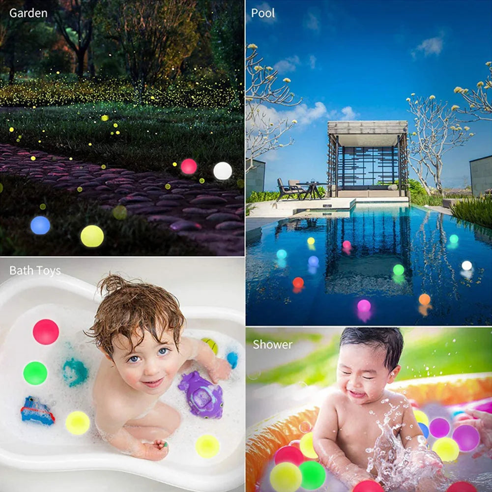 Atuotin Led Glowing Ball Night Light Remote Pool Decor
