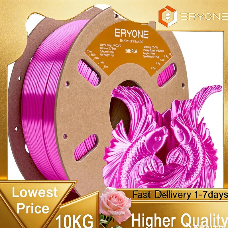 Eryone Silk PLA 3D Printer Filament Premium Shiny Finish