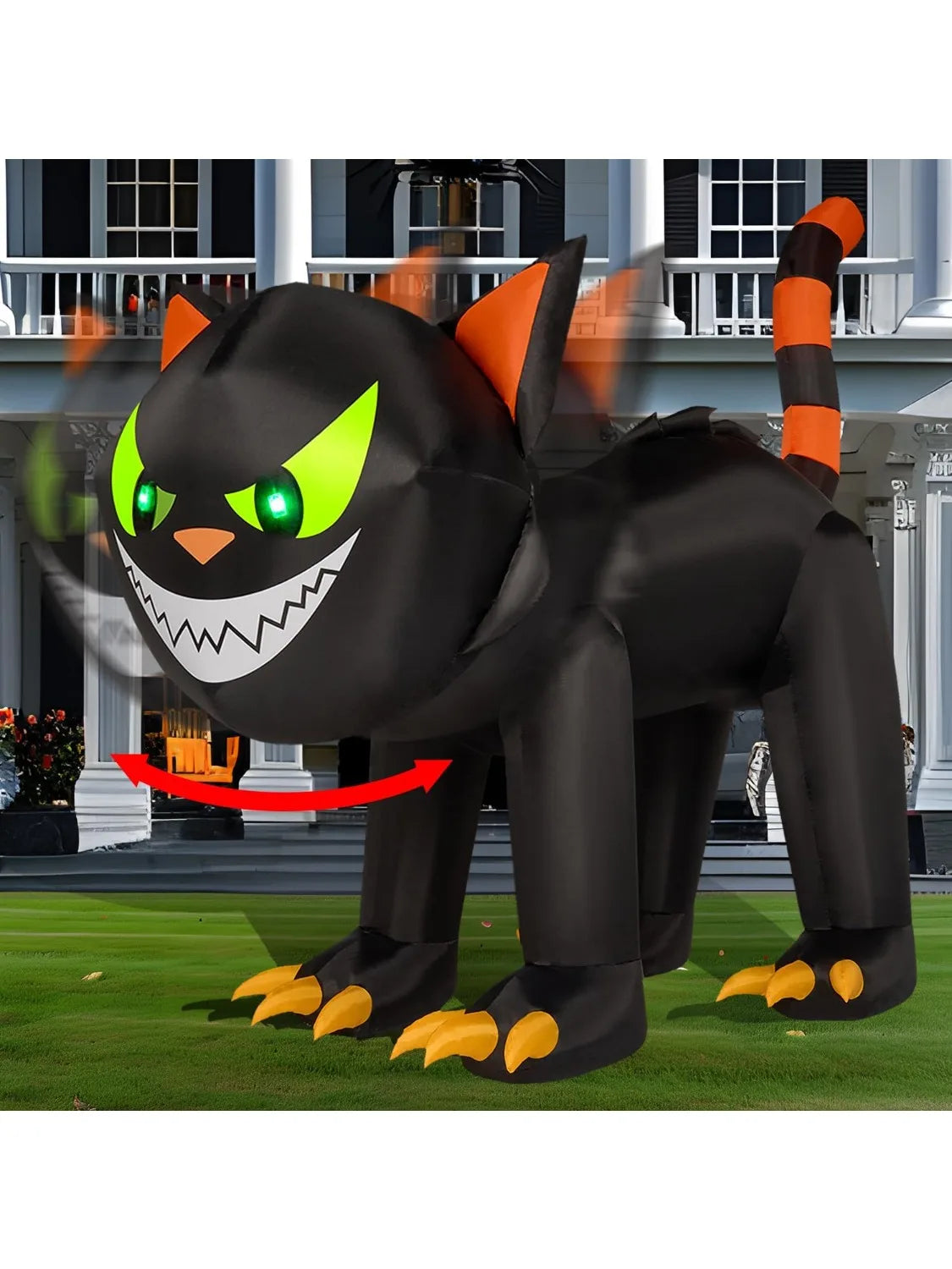 Joyfy Halloween Inflatable Cat Outdoor Yard Decor With Led Lights