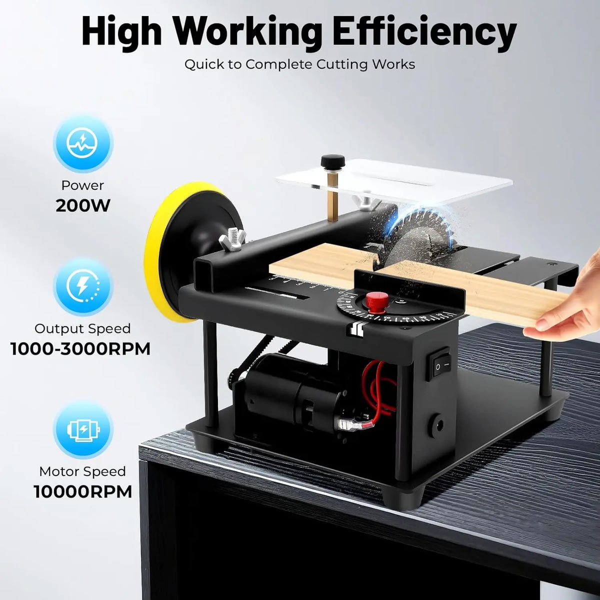 Mini Table Saw Adjustable Cutting Angle For Wood Metal Plastic