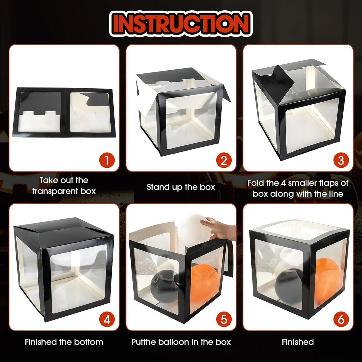 Transparent Balloon Boxes With LED Light Strings Party Decoration