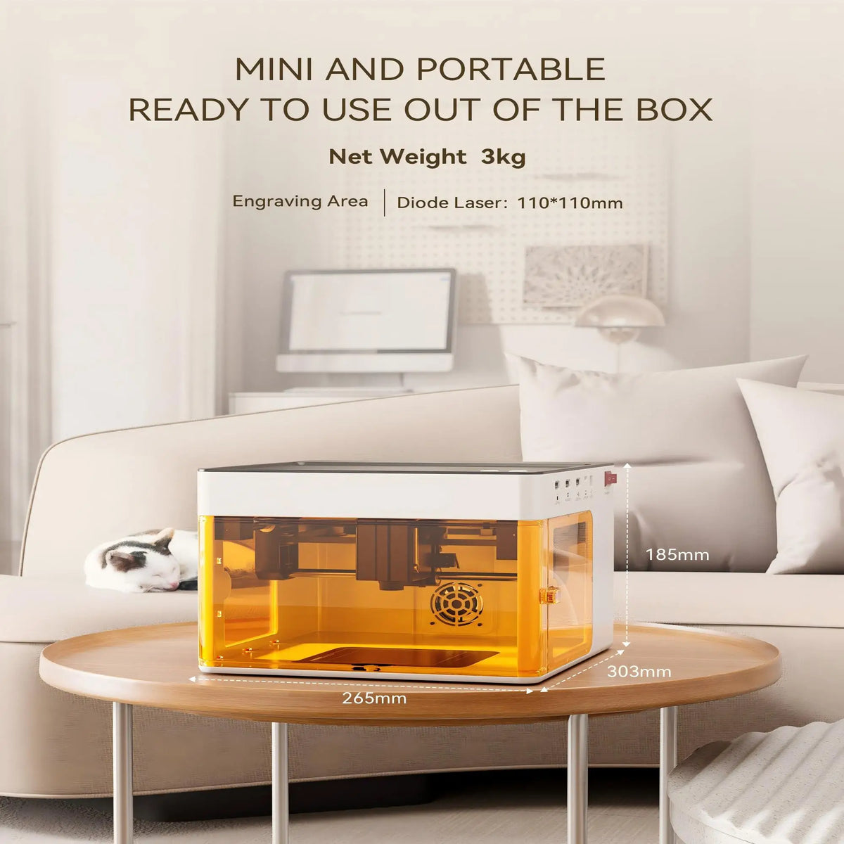 Enclosed 5W Laser Engraver And Portable Mini Cutter
