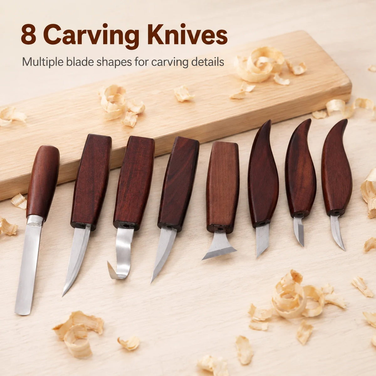 Woodworking Carving Tool Set With Detail Chisels And Knives