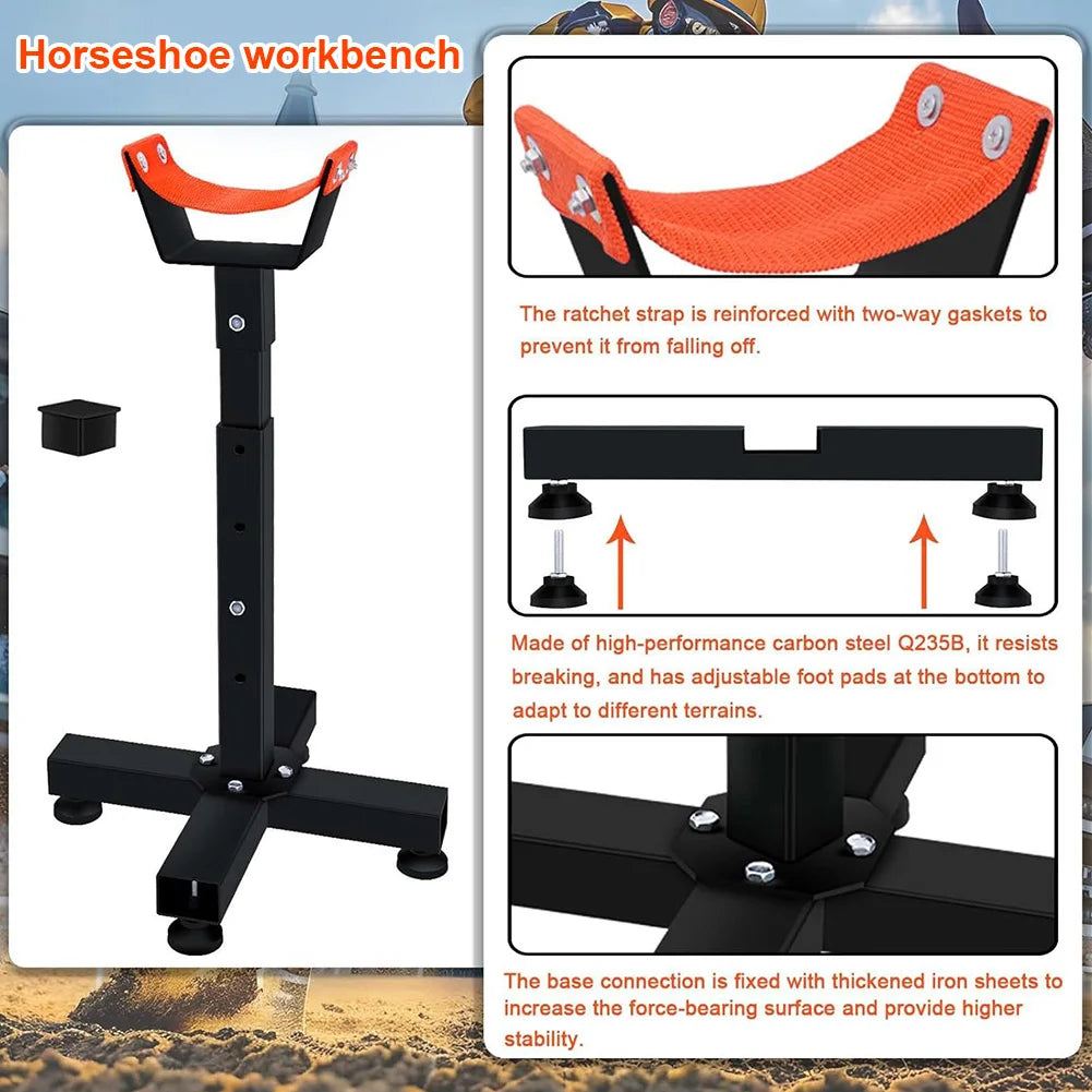 Sturdy Metal Adjustable Farrier Hoof Stand For Horses