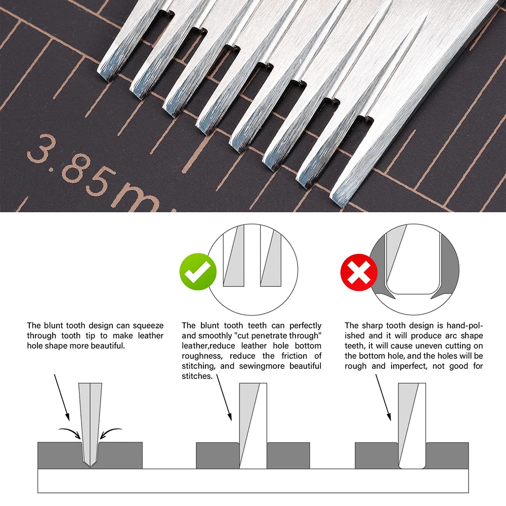 WUTA French Style Leather Pricking Iron Craft Chisel Tool