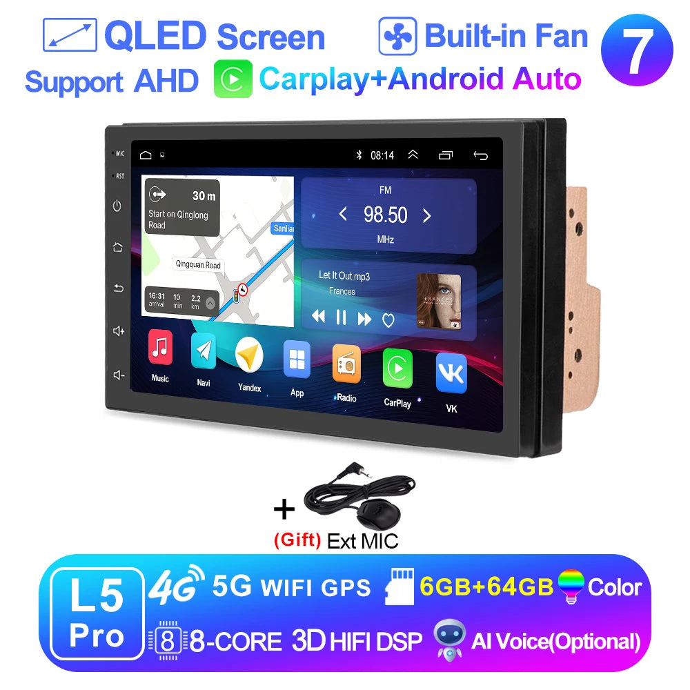Lehx Android 15 Car Multimedia Player With Wireless Carplay
