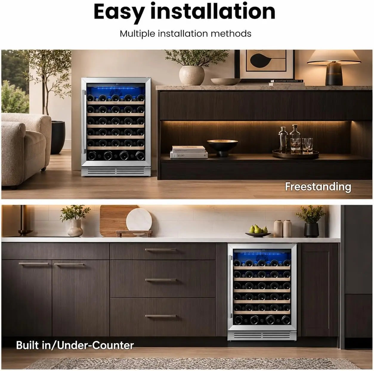 Acekool Single Zone Built In Wine Cooler With Digital Control