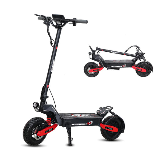 Heavy Duty Folding Electric Scooter For Adults With Dual Suspension