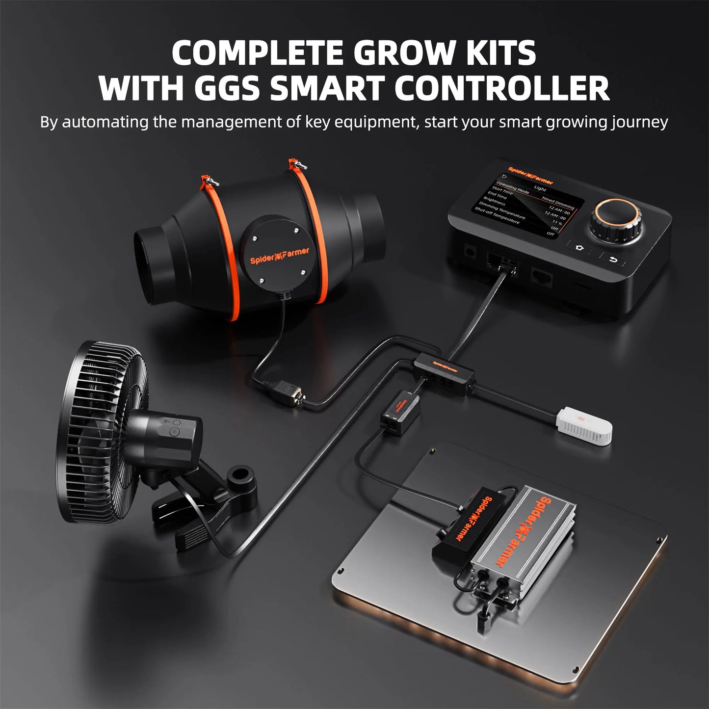 Spider Farmer Smart Grow Tent Kit Featuring Sf1000 Led Lamp