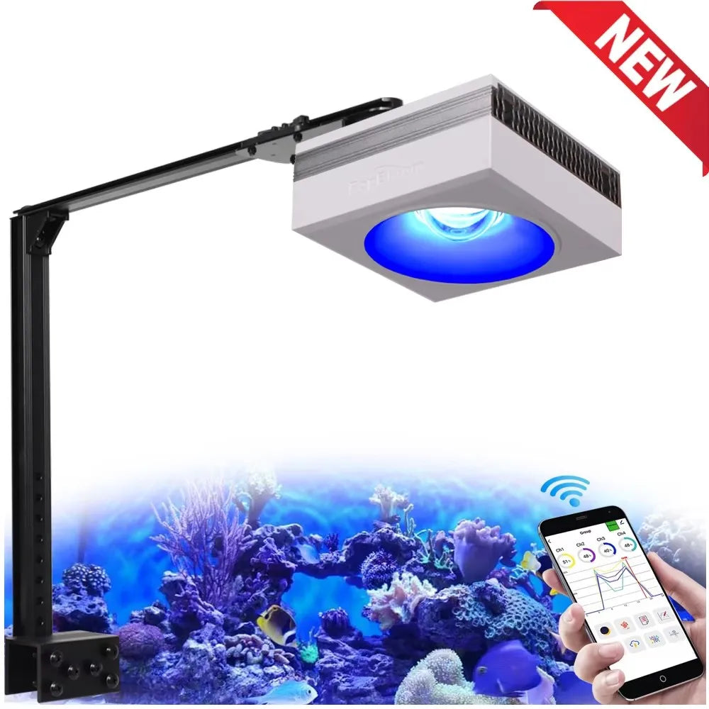 PopBloom RL90 WiFi LED Aquarium Light Full Spectrum Reef Lamp