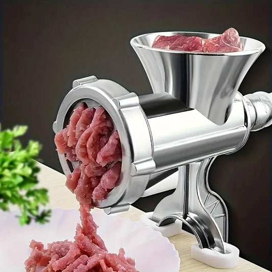 Stainless Steel Manual Meat Grinder And Hand Crank Sausage Stuffer