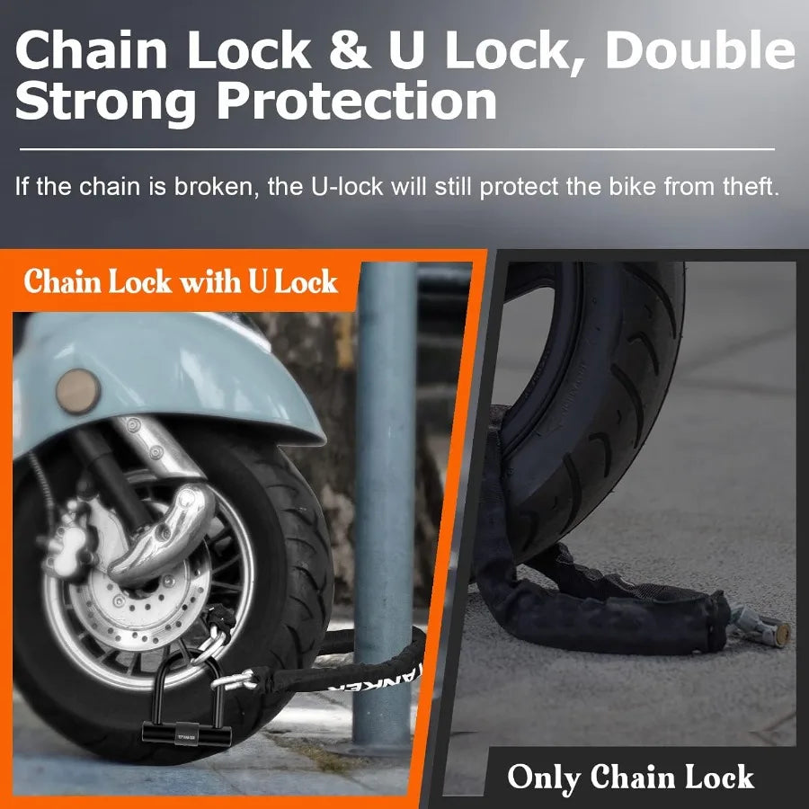 YAO HUI HUANG Heavy Duty Motorcycle Chain And U Lock
