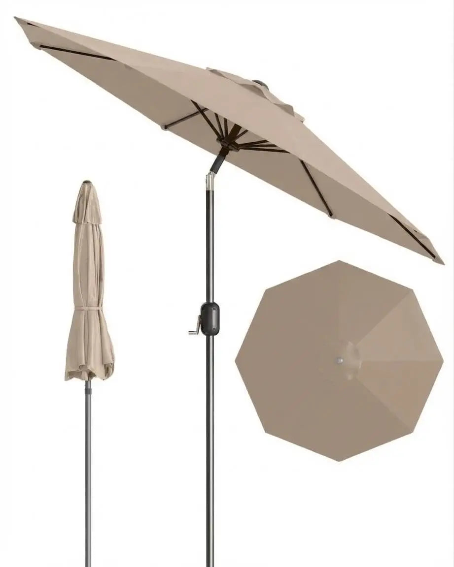 Waterproof Outdoor Patio Umbrella With Crank And Tilt Sun Shade