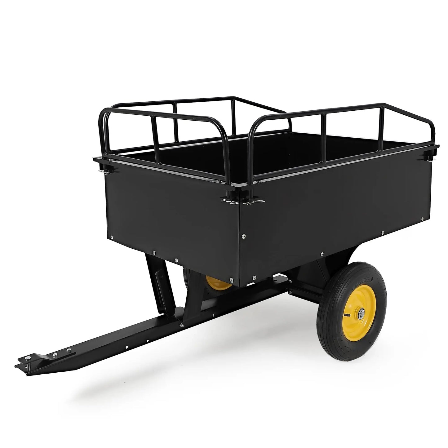 HiMiss Steel Dump Cart With Removable Sides For Outdoor