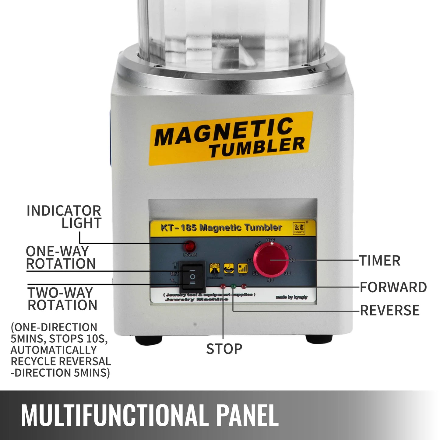 Succebuy Magnetic Tumbler Jewelry Polisher Mini Finishing Machine