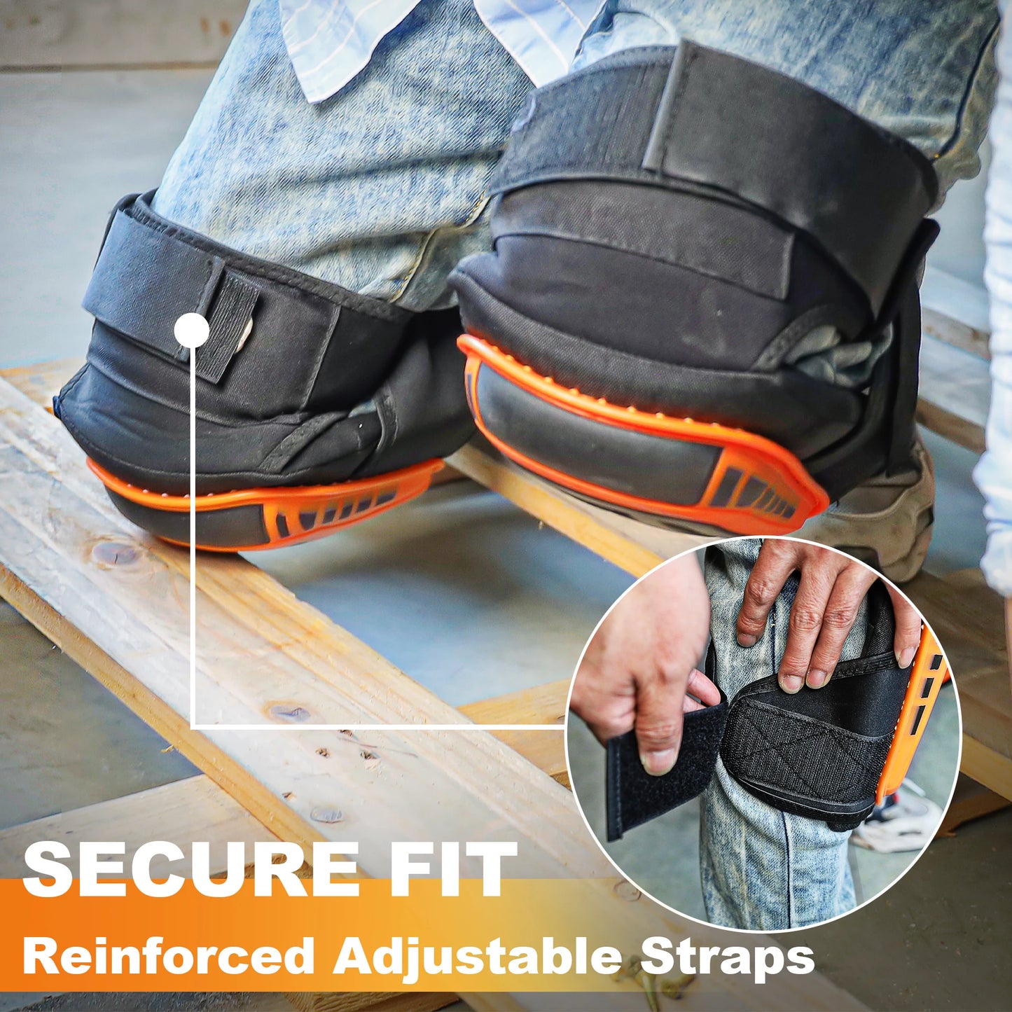 HERZO Knee Pads For Heavy Duty Knee Protection Comfortable Anti-slip Work Construction
