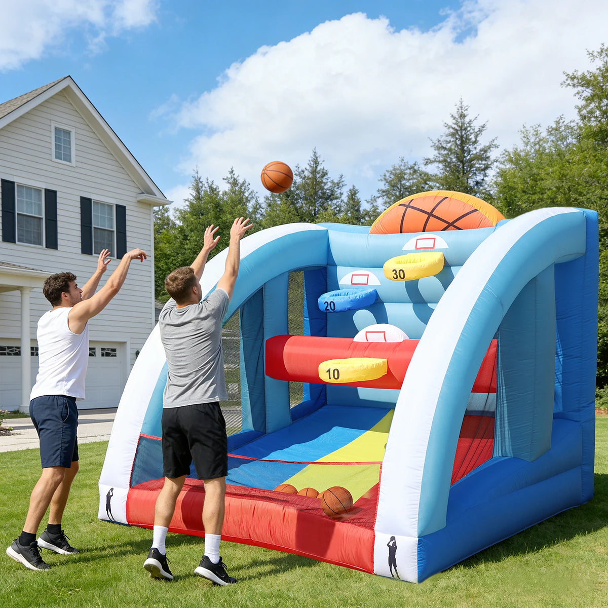 RTS Inflatable Basketball Hoop Game For Outdoor Parties And Events