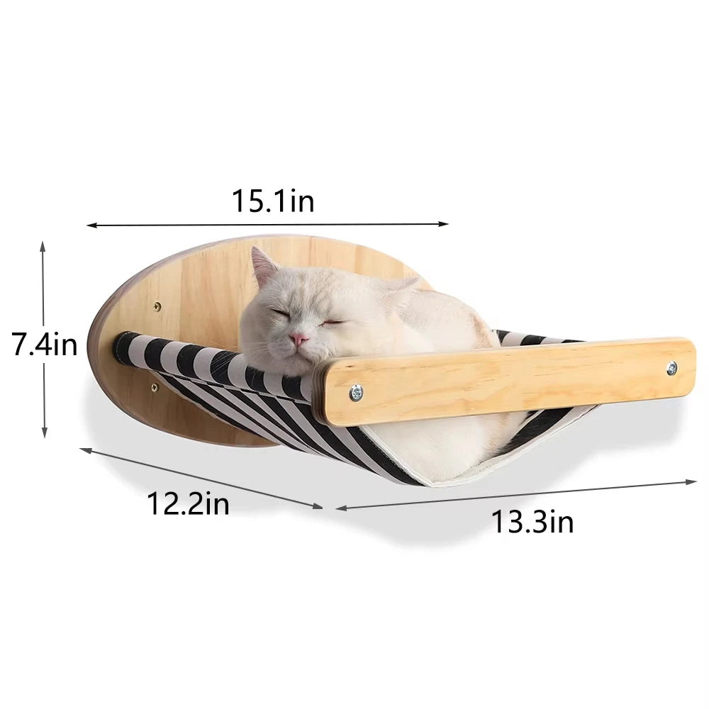 CWV Wall Mounted Cat Climbing Shelf Sisal Scratching Post