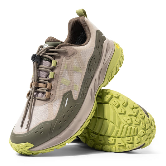 FitVille Men'S Wide Waterproof All-Terrain Hiking Trekking Shoes, Slip-Resistant Quick Lace Walking Trainers, Comfort Outdoor Sneakers For Travel, Camping, Running, Wide Feet & All Day Standing