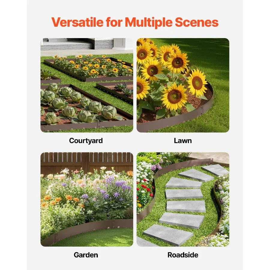 Bendable Steel Landscape Edging For Rust Resistant Garden Borders