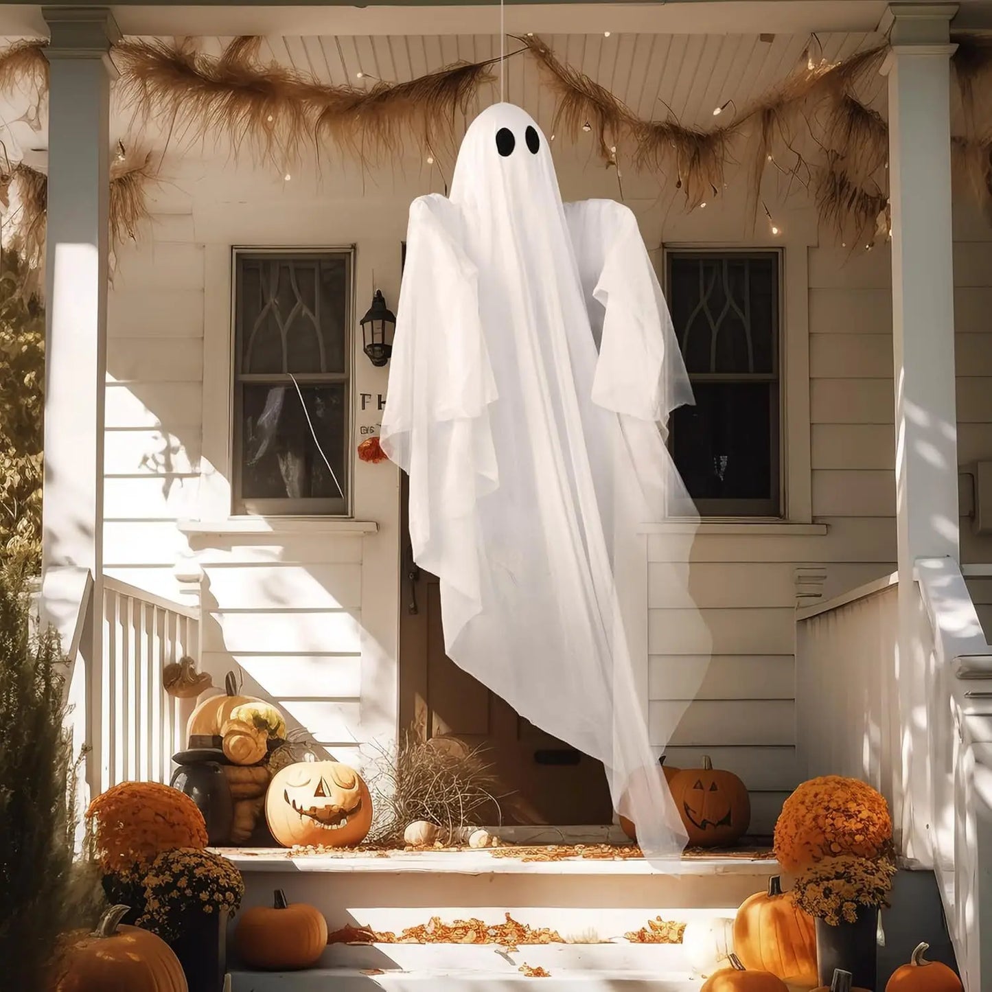 Halloween Hanging Light Up Ghost Decoration For Indoor Yard
