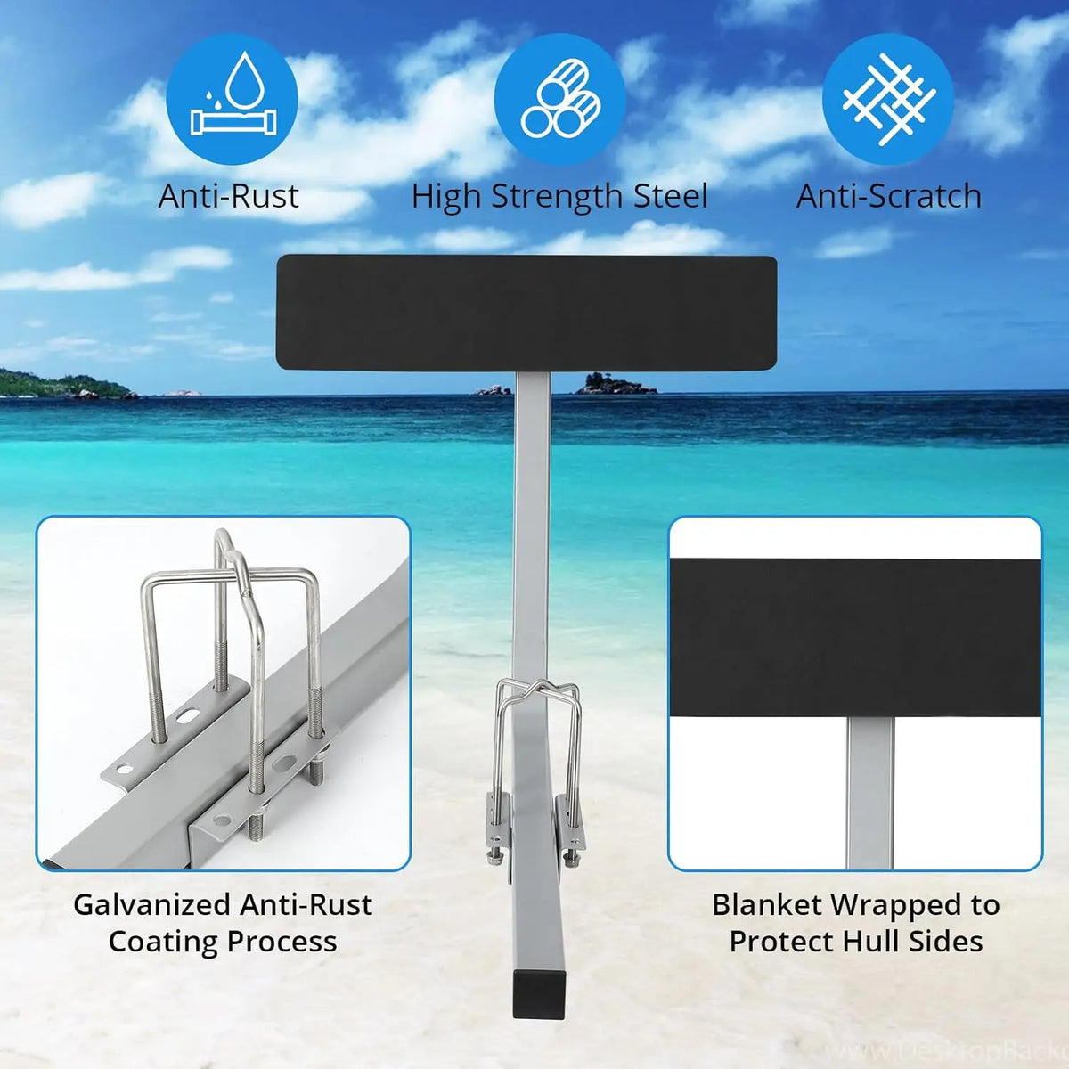 Garvee Heavy Duty Galvanized Steel Boat Trailer Guide Poles