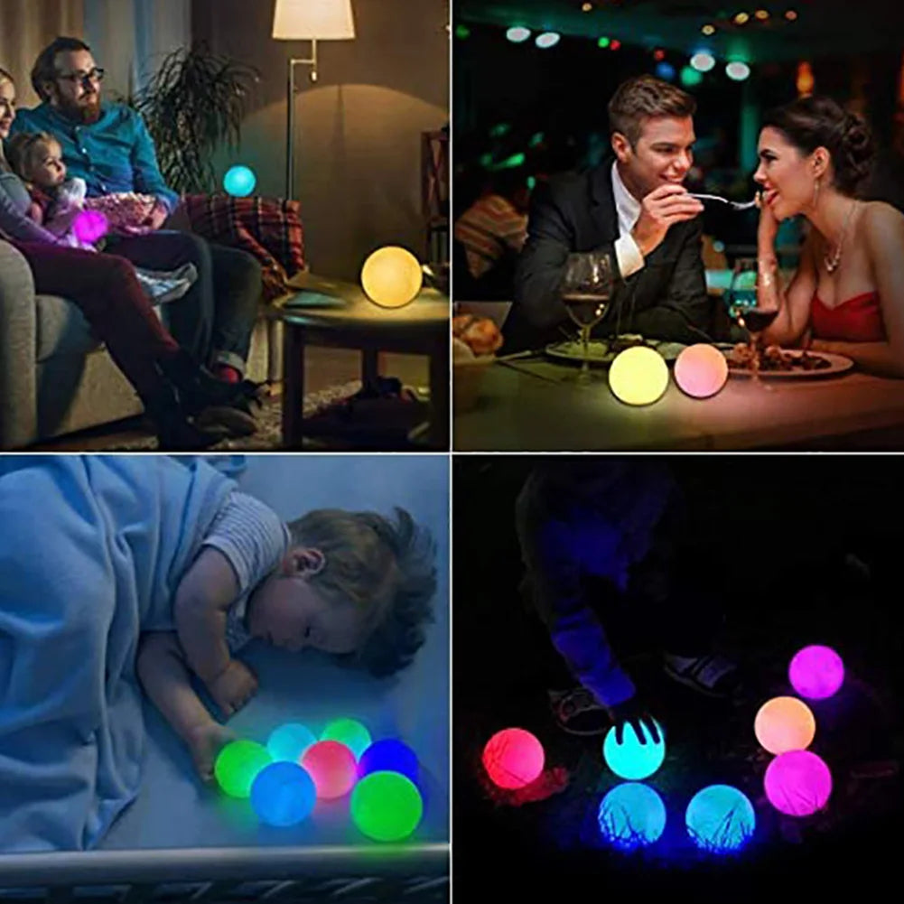 Atuotin Led Glowing Ball Night Light Remote Pool Decor