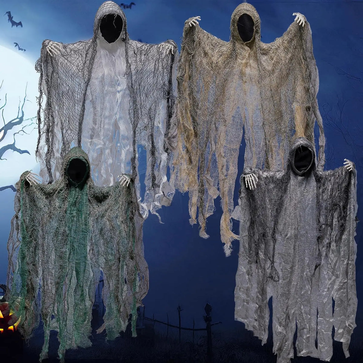 Halloween Hanging Faceless Ghost Grim Reaper Outdoor Party Decorations