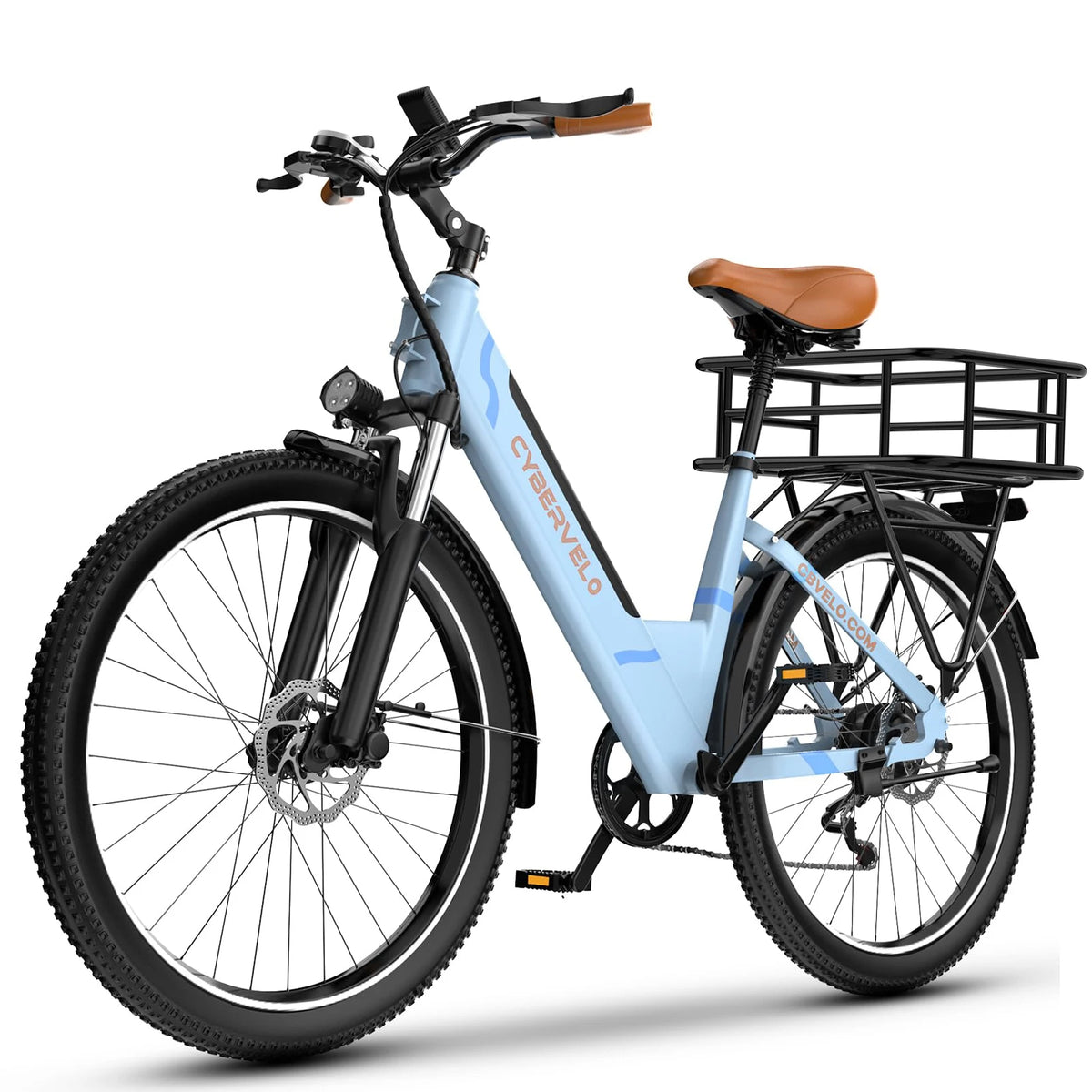 Cybervelo Urban Commute Step-Thru Electric Bike With 1000W Peak Motor