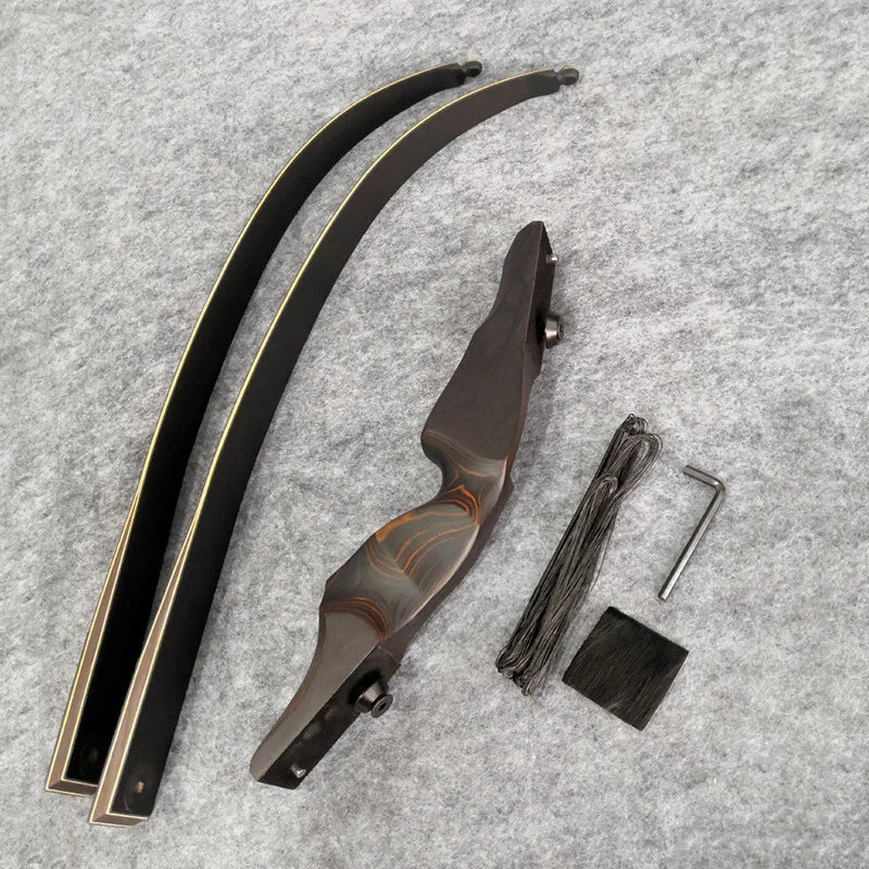 Takedown Recurve Archery Bow With Bamboo Core And Wood Riser
