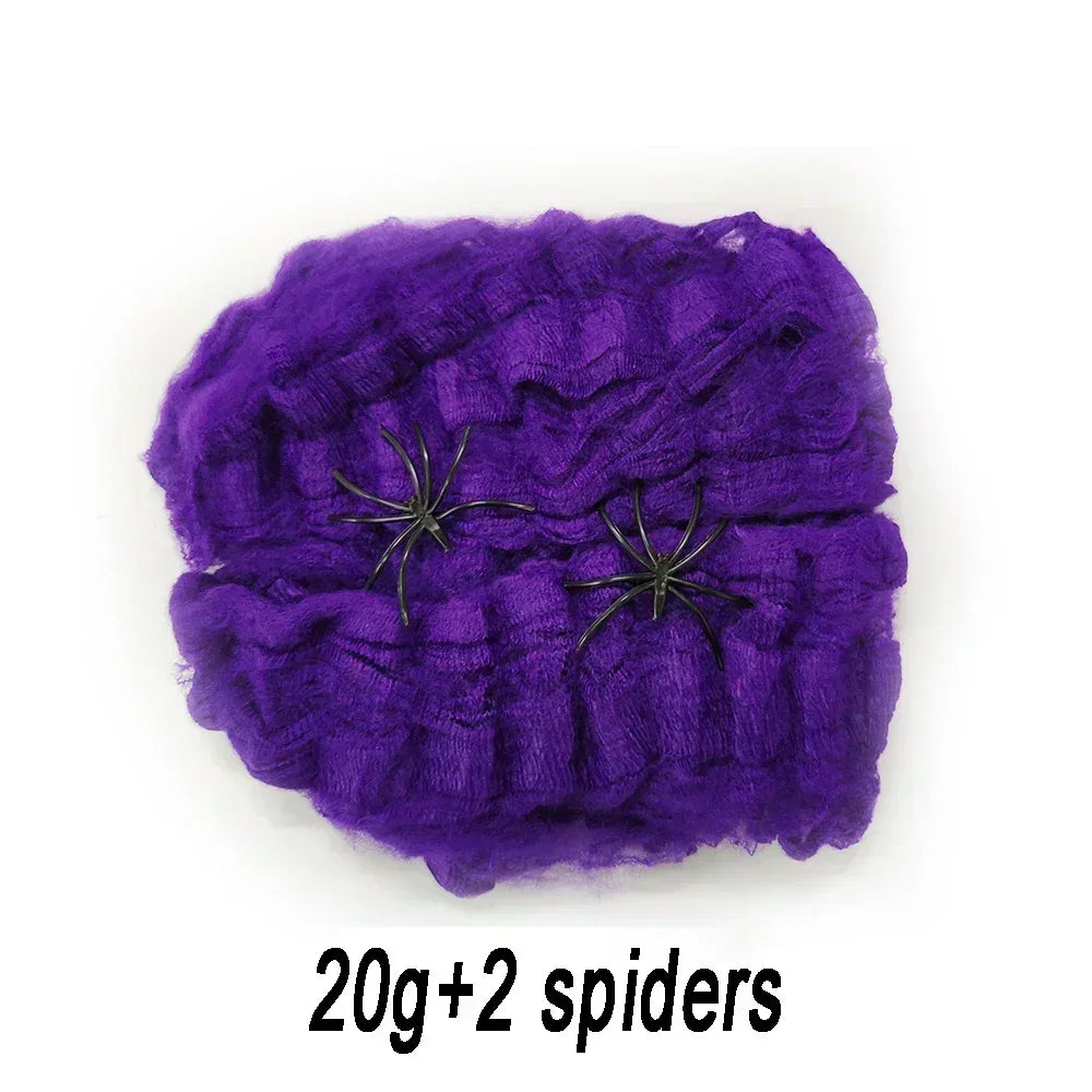 Artificial Cotton Spider Web Halloween Haunted House Decor
