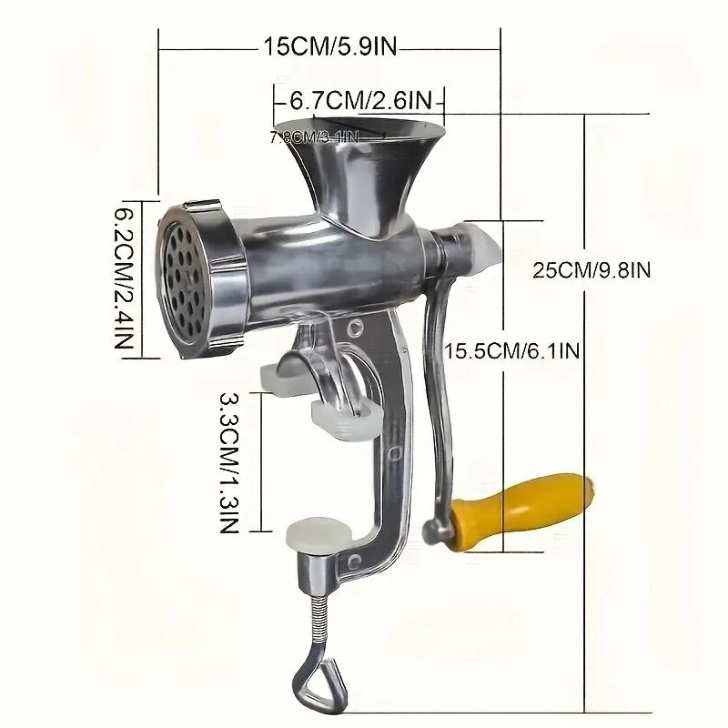 Stainless Steel Manual Meat Grinder And Hand Crank Sausage Stuffer