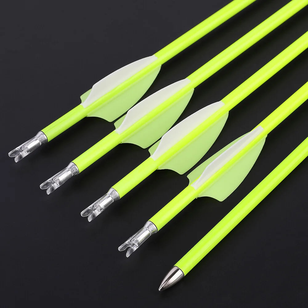 30" Carbon Archery Arrows 12 Pack Spine1500 ID4.2mm Vanes Equipment for Outdoor Shooting Training and Small Game Hunting