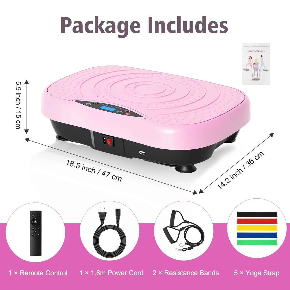 Full Body Vibration Plate Exercise Machine With Remote Control