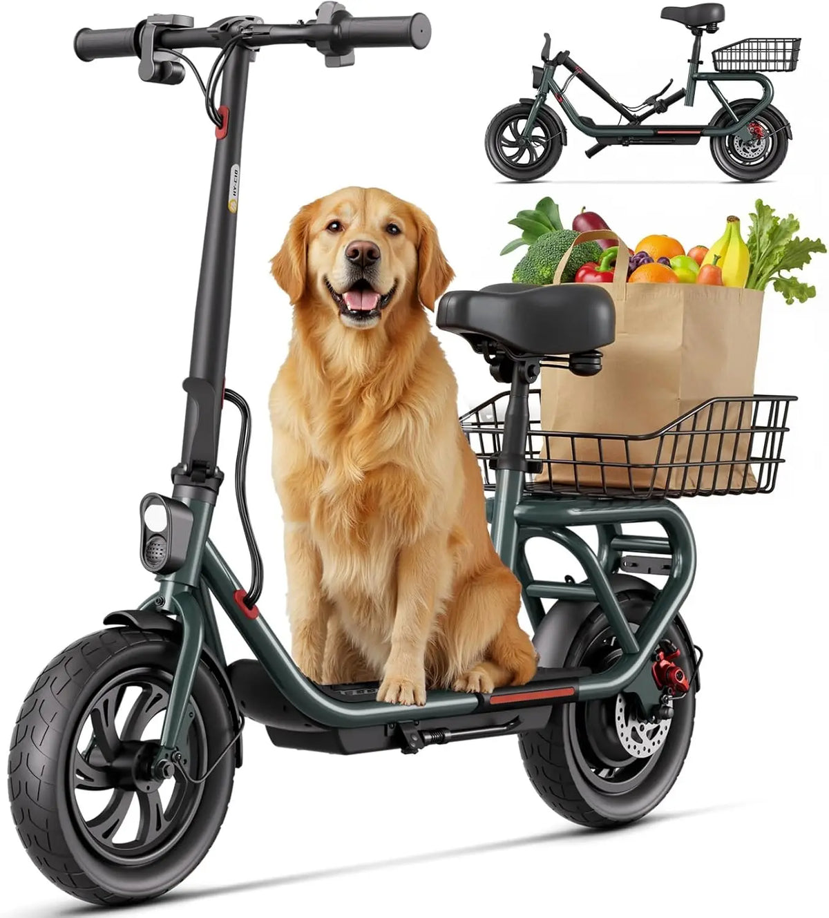 TST C10 Folding Electric Scooter For Adults With Seat